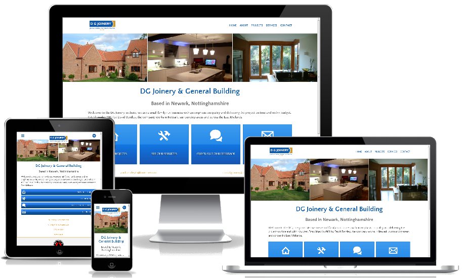 dg joinery website as viewed on Apple Devices